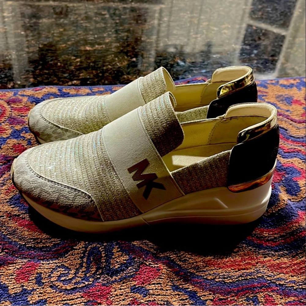 Michael Kors youth size 4 wedge sneakers